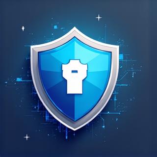 Ein stilisiertes digitales Schild, das Daten und Privatsphäre symbolisiert